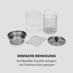 Wurstfabrik 450 Hot Dog Maker 450W 5L 30-100°C Glas Edelstahl -Heimladen 10034450 de 0008 logo