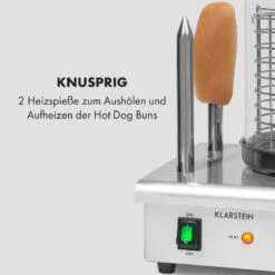 Wurstfabrik Pro 550 Hot Dog Maker 550W 2 Spieße 5L 30-100°C Edelstahl -Heimladen 10034453 de 0005 logo