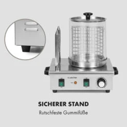 Wurstfabrik Pro 550 Hot Dog Maker 550W 2 Spieße 5L 30-100°C Edelstahl -Heimladen 10034453 de 0008 logo
