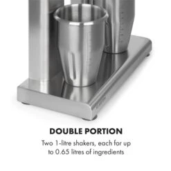 Kraftpaket II Doppel-Milchshake-Mixer Proteinshake 160W Edelstahl -Heimladen 10034457 yy 0006 logo Klarstein Kraftpaket II Pro Milchshake Mixer 160W