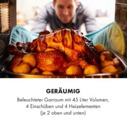 Masterchef 45 Mini-Backofen 45l 2000W 100-230 °C Timer Silber -Heimladen 10034497 de 0004 logo