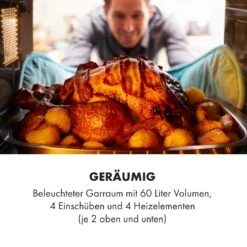 Masterchef 60 Mini-Backofen 60l 2000W 100-230 °C Timer Schwarz -Heimladen 10034498 de 0004 logo