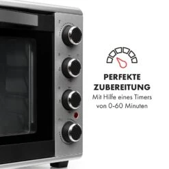 Masterchef 60 Mini-Backofen 60l 2000W 100-230 °C Timer Silber -Heimladen 10034499 de 0005 logo