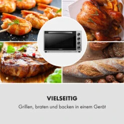 Masterchef 60 Mini-Backofen 60l 2000W 100-230 °C Timer Silber -Heimladen 10034499 de 0007 logo
