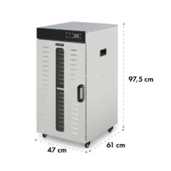 Master Jerky 300 Dörrautomat 2000W 40-90 °C 24h-Timer Edelstahl Silber -Heimladen 10034544 yy 0008 dimensions