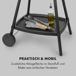 Gatsby Elektrogrill 2000W Antihaft-Grillfläche Seitentische Schwarz -Heimladen 10034706 de 0007 logo