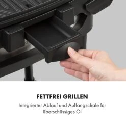 Gatsby Elektrogrill 2000W Antihaft-Grillfläche Seitentische Schwarz -Heimladen 10034706 de 0008 logo