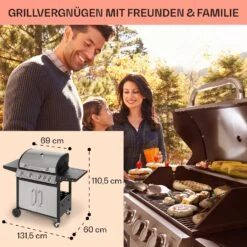 Tomahawk Gasgrill 4x3,6 KW + 2,7 KW Brenner 66x43,5 Cm Grill Edelstahl -Heimladen 10034710 de 0006 usp