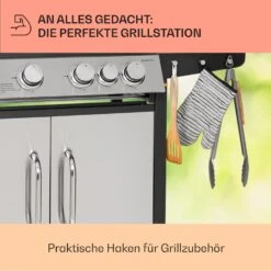 Tomahawk Gasgrill 4x3,6 KW + 2,7 KW Brenner 66x43,5 Cm Grill Edelstahl -Heimladen 10034710 de 0007 usp