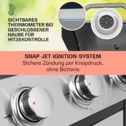 Tomahawk Gasgrill 3 X 3,6 KW Brenner 60 X 43,5 Cm Grill Edelstahl -Heimladen 10034711 de 0004 usp