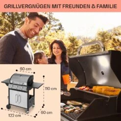 Tomahawk Gasgrill 3 X 3,6 KW Brenner 60 X 43,5 Cm Grill Edelstahl -Heimladen 10034711 de 0006 usp