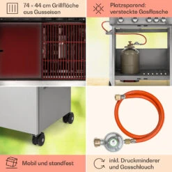Valkyrie Gasgrill 4x3,5 KW + 3,15 KW Brenner 74x44 Cm Grill Edelstahl 14 Valkyrie Gasgrill 4x3,5 KW + 3,15 KW Brenner 74x44 Cm Grill Edelstahl -Heimladen 10034715 de 0005 usp