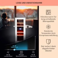 Vinovilla 17 Built-In Duo Zweizonen-Weinkühlschrank 53l 17 Fl. 3-Farben Glastür -Heimladen 10034725 DE 0004 usp