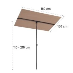 Flex-Shade L Sonnenschirm 130 X 180 Cm Polyester UV 50 Taupe -Heimladen 10034727 yy 0009 logo Blumfeldt Flex Shade L Sonnenschirm 130x180 taupe