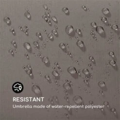 Flex-Shade XL Sonnenschirm 150 X 210 Cm Polyester UV 50 Dunkelgrau -Heimladen 10034728 yy 0004 logo Blumfeldt Flex Shade XL Sonnenschirm 150x210 grau