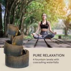 Mantua Kaskadenbrunnen Gartenbrunnen 4 Stufen Akku 2,8W Solar LED 11 Mantua Kaskadenbrunnen Gartenbrunnen 4 Stufen Akku 2,8W Solar LED -Heimladen 10034730 yy 0004 logo Blumfeldt Mantua Kaskadenbrunnen