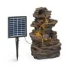 Messina Kaskadenbrunnen Solarbrunnen Gartenbrunnen Akku Solarpanel LED -Heimladen 10034734 yy 0001 titel Blumfeldt Messina Kaskadenbrunnen