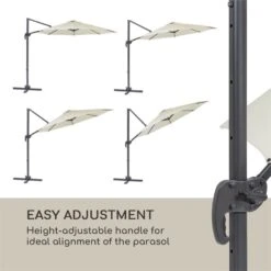 Belo Horizonte Sonnenschirm Sonnenschutz Ø 292cm Polyester Wasserabweisend Inkl. Standbasis Creme -Heimladen 10034743 yy 0006 logo blumfeldt Belo Horizonte Sonnenschirm creme