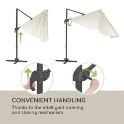 Belo Horizonte Sonnenschirm Sonnenschutz Ø 292cm Polyester Wasserabweisend Inkl. Standbasis Creme -Heimladen 10034743 yy 0009 logo blumfeldt Belo Horizonte Sonnenschirm creme