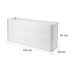 Nova Grow Gartenbeet 195 X 91 X 50 Cm WPC Holzoptik Weiß 19 Nova Grow Gartenbeet 195 X 91 X 50 Cm WPC Holzoptik Weiß -Heimladen 10034748 yy 0009 logo Blumfeldt Nova Grow Gartenbeet 195x91x50cm reedit