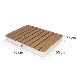Sumatra Breeze Square Gartendusche WPC Aluminium 70x55cm Eckig -Heimladen 10034759 yy 0011 dimensions