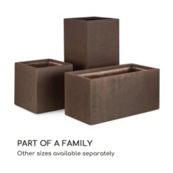 Solid Grow Rust Pflanzgefäß 80 X 38 X 38 Cm Fibreclay Rostfarben -Heimladen 10034788 yy 0008 logo Blumfeldt Solid Grow Rust Pflanzgefaess 80x38x38cm