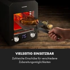 Hannibal Hochtemperaturgrill Indoor 2.200W 850°C Edelstahl Schwarz -Heimladen 10034804 de 0006 logo