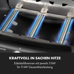 Vanquish Gasgrill 3 Edelstahlbrenner 3 X 3 KW 63,5 X 45 Cm Grillfläche -Heimladen 10034805 de 0004 logo