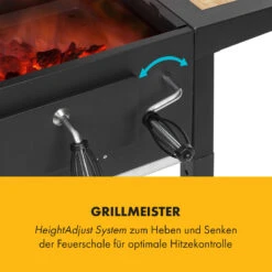 Meat Machine Holzkohlegrill BBQ 45x32,5cm Thermometer Bodenrollen -Heimladen 10034819 de 0004 logo