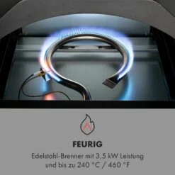 Pizzaiolo Pro Pizza-Gasgrill 76x143x66cm Schamottestein Stahl Mobil -Heimladen 10034844 de 0005 logo