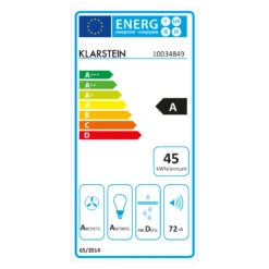 Structura Inselabzugshaube Abluft 641 M³/h Max. LED-Licht Edelstahl -Heimladen 10034849 energy label