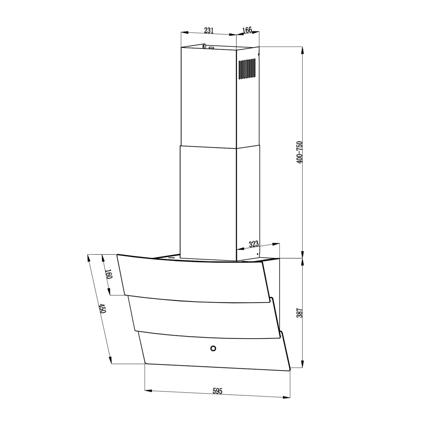 Antonia Dunstabzugshaube Kopffrei 60cm 350m³/h Touch-Bedienfeld Glas 12 Antonia Dunstabzugshaube Kopffrei 60cm 350m³/h Touch-Bedienfeld Glas – Bild 10