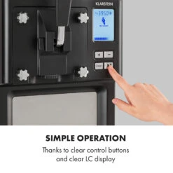 Sweet Sundae Eiscrememaschine Kompressor 1,5l Edelstahl Schwarz -Heimladen 10034911 uk 0007 logo Klarstein Sahnehaeubchen Eiscrememaschine schwarz