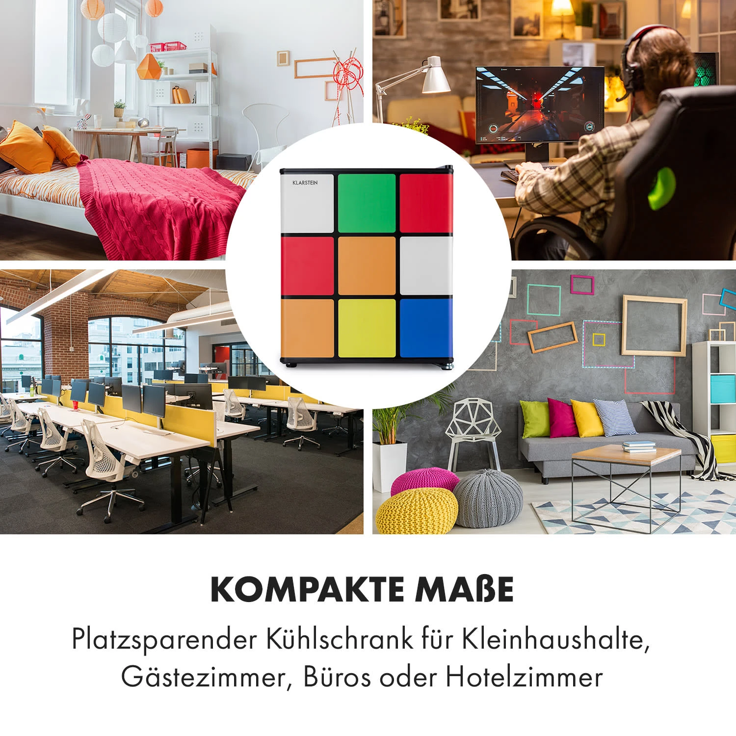 Solve Kühlschrank Mini-Bar 48L Zauberwürfel-Design 6 Solve Kühlschrank Mini-Bar 48L Zauberwürfel-Design – Bild 4