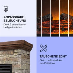 Etna Elektrokamin 1800W Wochentimer Fernbedienung LED -Heimladen 10035042 de 0005 logo