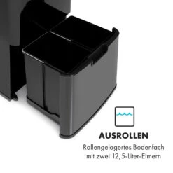 Touchless Black Stainless Steel Müllsammler Sensor 72L 4 Behälter ABS / PP / Edelstahl Schwarz 17 Touchless Black Stainless Steel Müllsammler Sensor 72L 4 Behälter ABS / PP / Edelstahl Schwarz -Heimladen 10035097 de 0005 logo