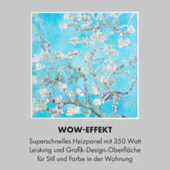 Wonderwall Air Art Smart Infrarotheizung 60x60cm 350W Wandinstallation App-Steuerung Mandelblüten -Heimladen 10035112 de 0005 logo