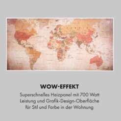 Wonderwall Air Art Smart Infrarotheizung 120x60cm 700W Wandinstallation App-Steuerung Weltkarte -Heimladen 10035128 de 0005 logo