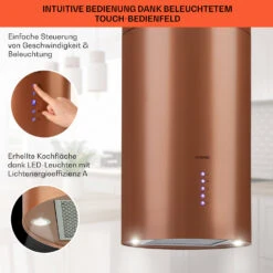 Beretta Inselabzugshaube Ø35cm Ab-/Umluft 650m³/h LED Aktivkohlefilter -Heimladen 10035166 de 0004 usp