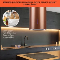 Beretta Inselabzugshaube Ø35cm Ab-/Umluft 650m³/h LED Aktivkohlefilter -Heimladen 10035166 de 0006 usp