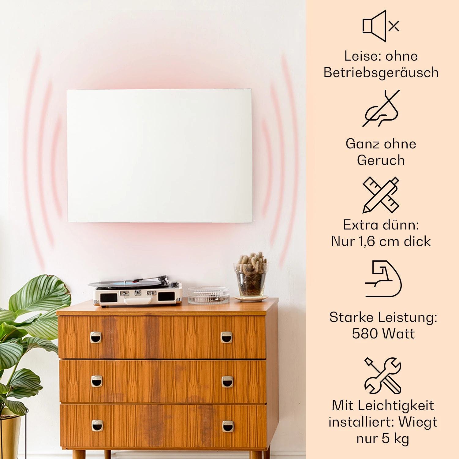 Wonderwall Air Infinite 580 Infrarotheizung 90x60cm 580W Fernbedienung 4 Wonderwall Air Infinite 580 Infrarotheizung 90x60cm 580W Fernbedienung – Bild 2