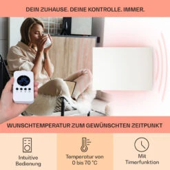 Wonderwall Air Infinite 580 Infrarotheizung 90x60cm 580W Fernbedienung 13 Wonderwall Air Infinite 580 Infrarotheizung 90x60cm 580W Fernbedienung -Heimladen 10035169 de 0003 usp