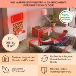 Wonderwall Air Infinite 580 Infrarotheizung 90x60cm 580W Fernbedienung 14 Wonderwall Air Infinite 580 Infrarotheizung 90x60cm 580W Fernbedienung -Heimladen 10035169 de 0004 usp