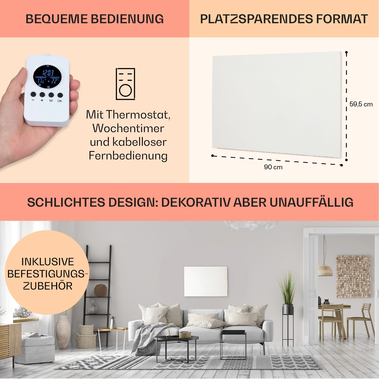 Wonderwall Air Infinite 580 Infrarotheizung 90x60cm 580W Fernbedienung 8 Wonderwall Air Infinite 580 Infrarotheizung 90x60cm 580W Fernbedienung – Bild 6