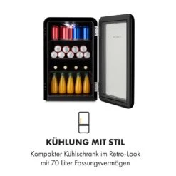 PopLife Getränkekühler Kühlschrank 70 Liter 0-10 °C Retro-Design LED -Heimladen 10035178 de 0003 logo