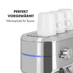 Futura Espressomaker 20 Bar 1450 Watt 20 Bar Wassertank: 1,25 Liter Rostfreier Edelstahl -Heimladen 10035183 de 0008 logo