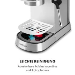 Futura Espressomaker 20 Bar 1450 Watt 20 Bar Wassertank: 1,25 Liter Rostfreier Edelstahl -Heimladen 10035183 de 0009 logo