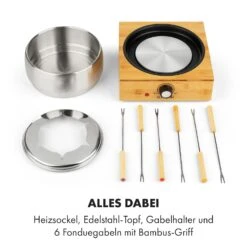 Bambus Fondue Edelstahl-Topf 800W -Heimladen 10035221 de 0004 logo