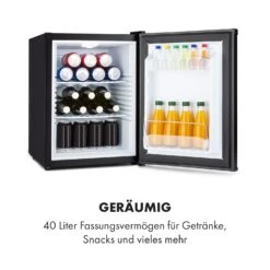 Klarstein Happy Hour Minibar 40L 5-15°C 23 DB LED-Licht -Heimladen 10035247 de 0004 logo