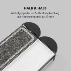Tenderloin 50/50 Raclette-Grill 1200W 8 Personen Natursteinplatte Metallgrillplatte -Heimladen 10035260 de 0006 logo